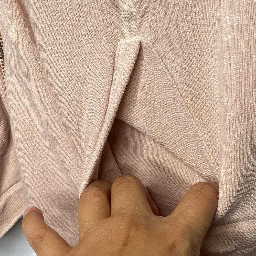 Splendid Pink Zip Hooded Sweater Size Small